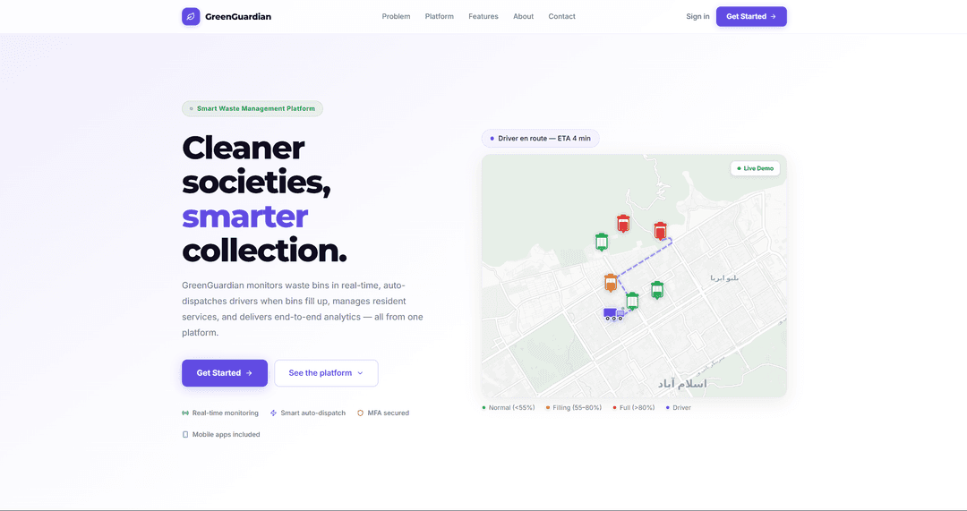 GreenGuardian (IoT Waste Management)